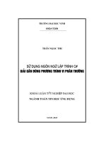 sử dụng ngôn ngữ lập trình c# giải gần đúng phương trình vi phân thường