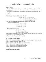 Giáo án tự chọn môn Vật Lý lớp 9