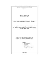 ĐỀ TÀI: Sự thích nghi, sự lựa chọn chiến lược và sự thay đổi của nước ta