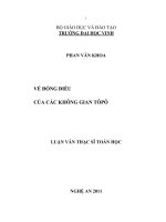 về đồng điều của các không gian tôpô