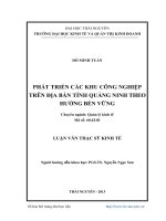 Phát triển các khu công nghiệp trên địa bàn tỉnh Quảng Ninh theo hướng bền vững