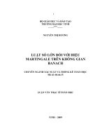 luật số lớn đối với hiệu martingale trên không gian banach