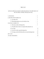 ĐÁNH GIÁ MỐI QUAN HỆ GIỮA BIẾN ĐỔI KHÍ HẬU VỚI BIẾN ĐỘNG CÁCH TIÊU BIỂU VEN BIỂN TỈNH QUẢNG NAM