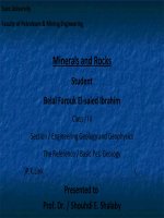 Presentation minerals and rocks