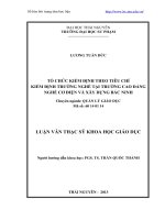 Tổ chức kiểm định theo tiêu chí kiểm định trường nghề tại trường cao đẳng nghề cơ điện và xây dựng Bắc Ninh