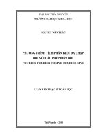 Phương trình tích phân kiểu đa chập đối với các phép biến đổi Fourier, Fourier Cosine, Fourier Sine