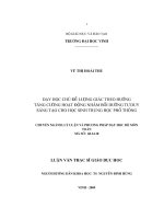 dạy học chủ đề lượng giác theo hướng tăng cường hoạt động nhằm bồi dưỡng tư duy sáng tạo cho học sinh trung học phổ thông