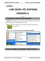 HƯỚNG DẪN SỬ DỤNG SAP 2000  ĐẠI HỌC LẠC HỒNG