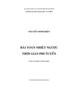 ĐỀ TÀI: Bài toán nhiệt ngược thời gian phi tuyến