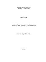phần tử bất khả quy và ứng dụng