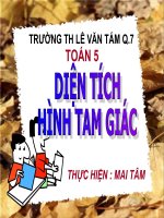 Bài giảng điện tử Diện tích hình tam giác Toán lớp 5