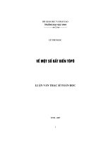 về một số bất biến tôpô