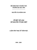 về một số loại số nguyên tố đặc biệt