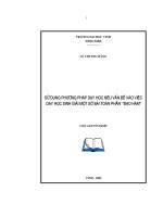sử dụng phương pháp dạy học nêu vấn đề vào việc dạy học sinh giải một số bài toán phần đạo hàm