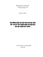 bồi dưỡng năng lực giải toán cho học sinh lớp 10 hệ bt thpt nhằm nâng cao hiệu quả dạy học trong các ttgdtx