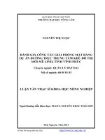 Đánh giá công tác giải phóng mặt bằng dự án đường trục trung tâm khu đô thị mới Mê Linh, tỉnh Vĩnh Phúc