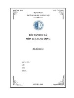Đề tài mối quan hệ giữa thỏa ước lao động tập thể với pháp luật và hợp đồng lao động