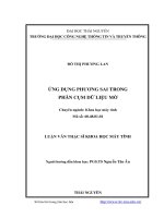 Ứng dụng phương sai trong phân cụm dữ liệu mờ