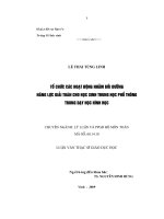 tổ chức các hoạt động nhằm bồi dưỡng năng lực giải toán cho học sinh trung học phổ thông trong dạy học hình học