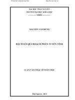 Bài toán quy hoạch phân tuyến tính luận án thạc sĩ