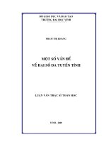 một số vấn đề về đại số đa tuyến tính