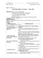 Giáo án tự chọn môn vật lý 8 HK1