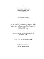 về một số lớp vành thoả mãn điều kiện mọi idêan nguyên tố đều là iđêan tối đại