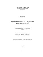 một số tính chất của vành goldie phải nửa nguyên tố