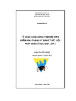 tổ chức hành động trên mô hình nhằm hình thành kỹ năng thực hiện phép nhân ở học sinh lớp 3
