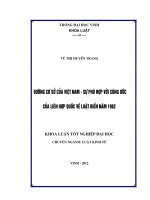 đường cơ sở của việt nam - sự phù hợp với công ước của liên hợp quốc về luật biển năm 1982 khóa luận tốt nghiệp đại học