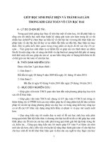 giúp học sinh phát hiện và tránh sai lầm trong khi giải toán về căn bậc hai