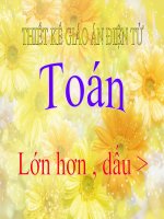 bài giảng toán 1 chương 1 bài 8 lớn hơn. dấu lớn