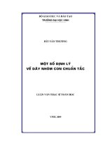 một số định lý về dãy nhóm con chuẩn tắc