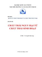 chất thải nguy hại từ chất thải sinh hoạt