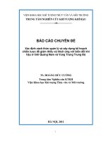 xác định cách thức quản lý và xây dựng kế hoạch chiến lược để giảm thiểu và thích ứng với biến đổi khí hậu ở tỉnh quảng nam và vùng trung trung bộ