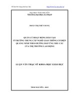 Quản lý hoạt động đào tạo ở trường trung cấp nghề giao thông cơ điện Quảng Ninh theo hướng đáp ứng nhu cầu của thị trường lao động