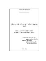 về các tập đóng suy rộng trong tôpô
