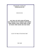 dạy học các nội dung sử dụng máy tính bỏ túi ở trường phổ thông theo hướng tăng cường rèn luyện kĩ năng thực hành cho học sinh