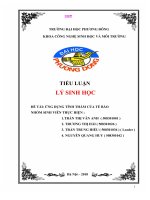 đề tài :ứng dụng tính thấm của tế bào