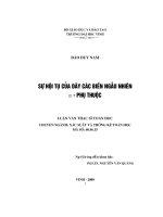 sự hội tụ của dãy các biến ngẫu nhiên m - phụ thuộc