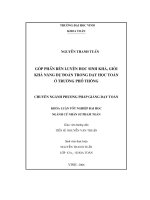 góp phần rèn luyện học sinh khá, giỏi khả năng dự đoán trong dạy học toán ở trường phổ thông