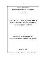 Nâng cao chất lượng ổ đỡ từ hai bậc tự do bằng bộ điều khiển mờ chỉnh định tham số bộ điều khiển PID