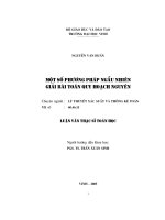một số phương pháp ngẫu nhiên giải bài toán quy hoạch nguyên