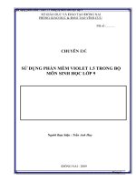 sử dụng phần mềm violet 1.5 trong bộ môn sinh học lớp 9y