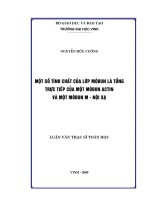 một số tính chất của lớp môđun là tổng trực tiếp của một môđun actin và một môđun m - nội xạ