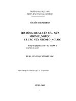 mở rộng iđêan của các nửa nhóm e- ngược và các nửa nhóm o -ngược