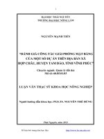 Đánh giá công tác giải phóng mặt bằng của một số dự án trên địa bàn xã Hợp Châu, huyện Tam Đảo, tỉnh Vĩnh Phúc