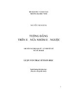 tương đẳng trên e - nửa nhóm e - ngược