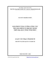 Giải pháp tăng cường công tác thu bảo hiểm xã hội bắt buộc trên địa bàn tỉnh Vĩnh Phúc