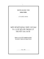 một số bất đẳng thức cực đại và luật số lớn trong lí thuyết xác suất